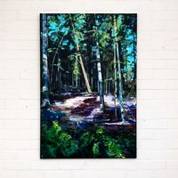 painting-landscape-forest-sunshine-trees-blue-sky-80cm-by-120cm