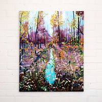 painting-landscape-forest-water-stream-colors-pink-orange-80cm-by-100cm