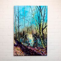 painting-landscape-forest-water-stream-winter-fall-80cm-by-120cm